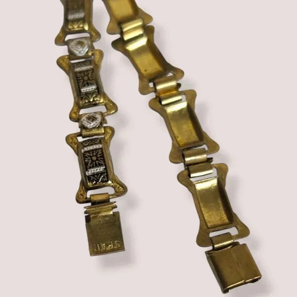 Vintage Damascene Link Bracelet - Picture 5 of 6